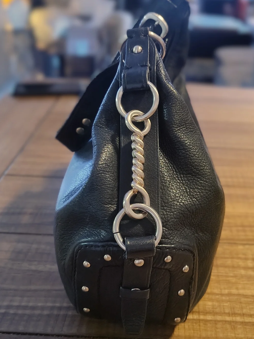 Michael Kors Vintage Black Pebbled Hobo
